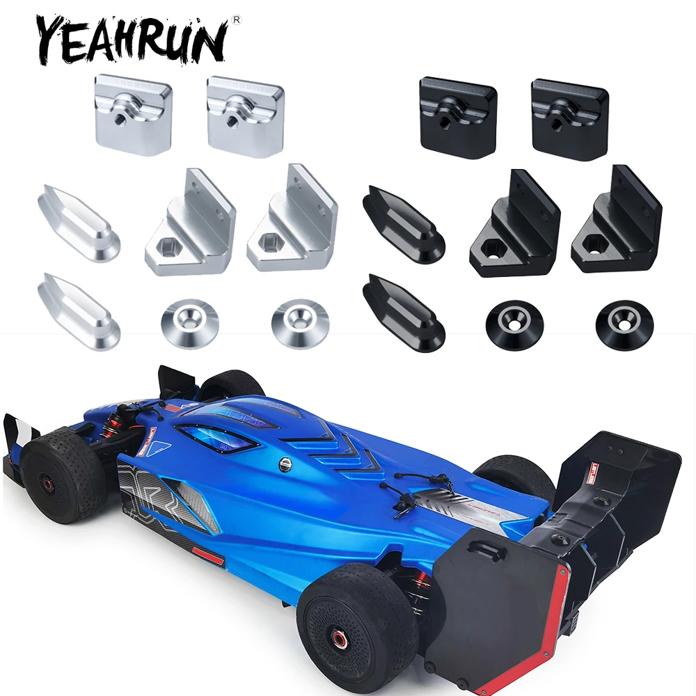 

YEAHRUN CNC металлическое Крепление для заднего крыла для 1/7 безлимитного радиоуправляемого автомобиля, все дороги, скорость BASH 4WD, детали для обновления роликовых автомобилей