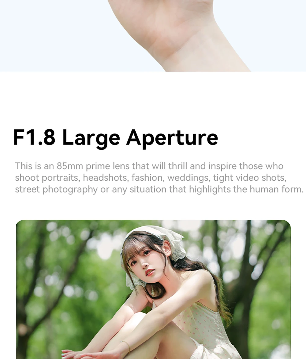 7artisans 85mm F1.8 Auto Focus STM Full Frame Large Aperture Prime Lens for Sony