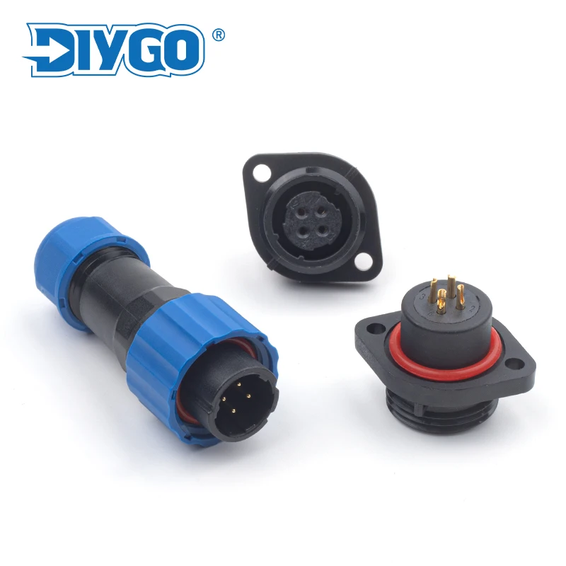 SP16 IP68 Wasserdichter Steckverbinder Flanschtyp 2/3/4/5/6/7/9 Pin Stecker und Buchse Stoßdrahtkabel Luftfahrt-Buchse Stecker Panel-Anschlüsse