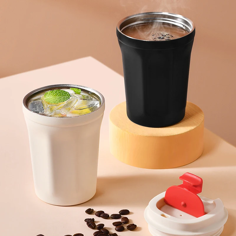 380ML Stainless Steel Vacuum Insulated Tumbler Keep Warm and Cold Reusable Coffee Cup with Lids Tea Mug for School Office Car_voghion.com