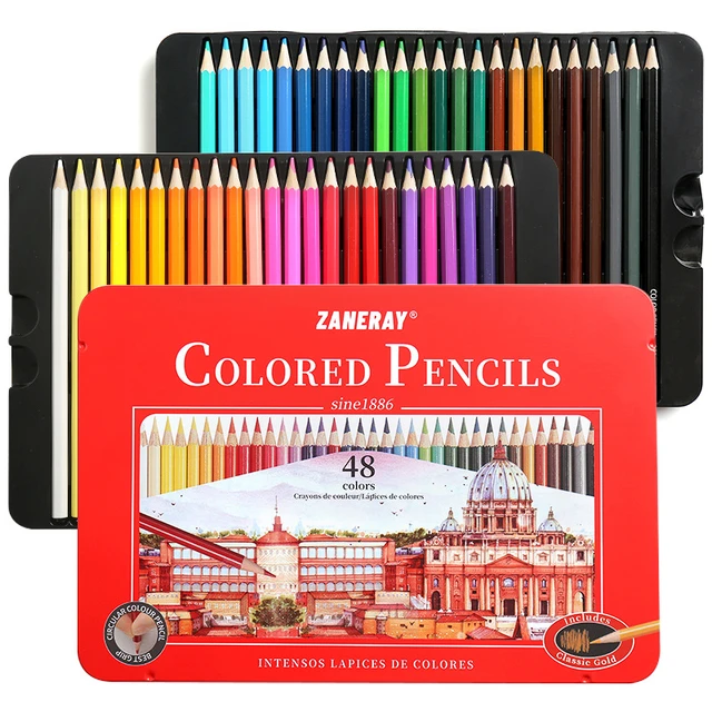 Matite colorate 36/48/72 colori con scatola di metallo matite