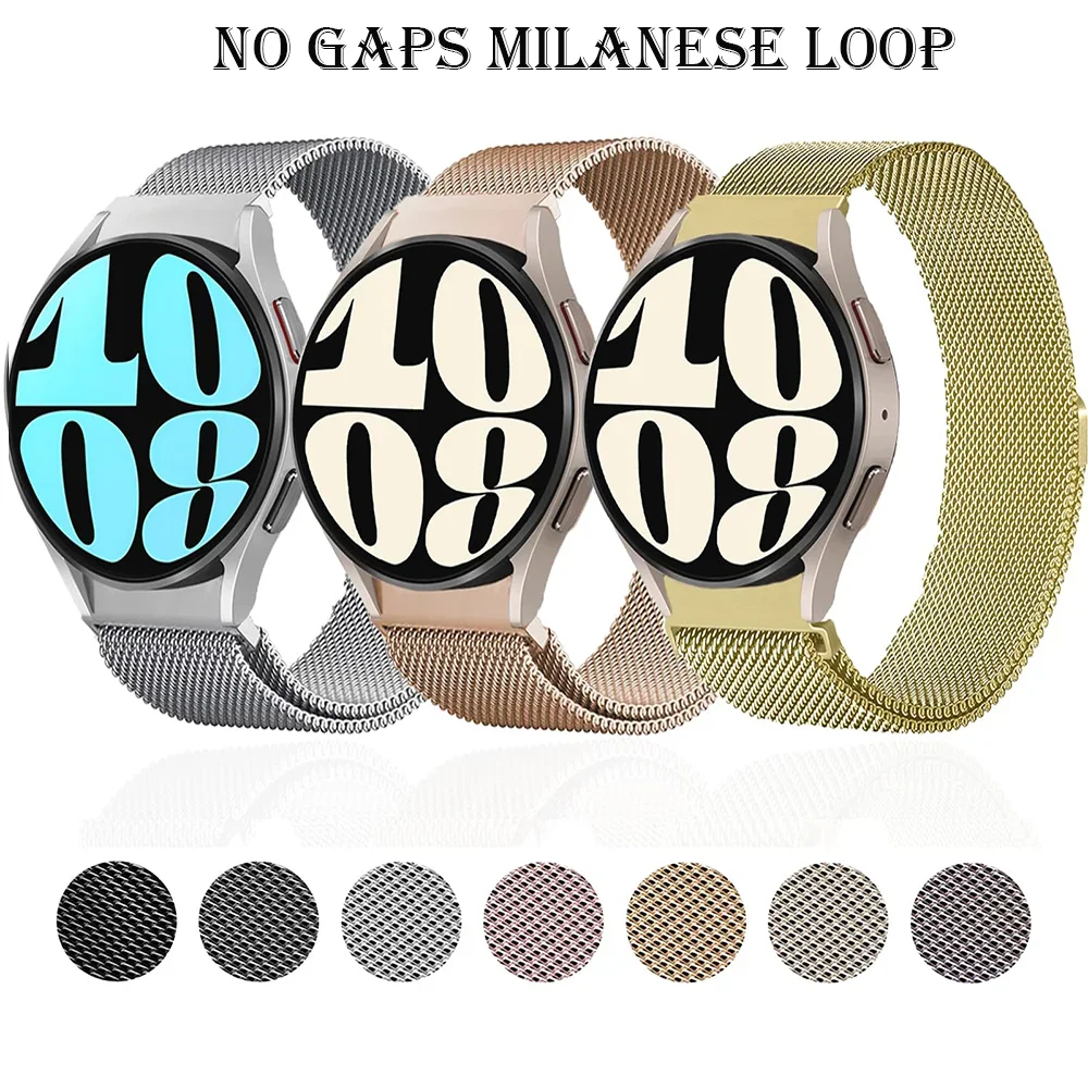 Elegant Milanese Loop Bracelet for Smartwatches, No Gaps Design, Stainless Steel Band in Multiple Sizes