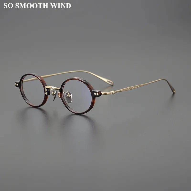 

Handmade Small Round Glasses Frame Men Acetate Prescription Myopia Spectacle Eyeglasses Reading Eyewear Optical Lenses for Women