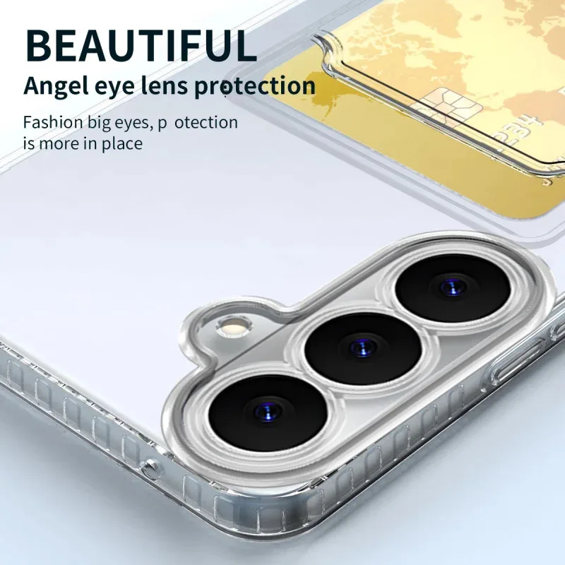 Clear Card Slot Holder Phone Case Shell -