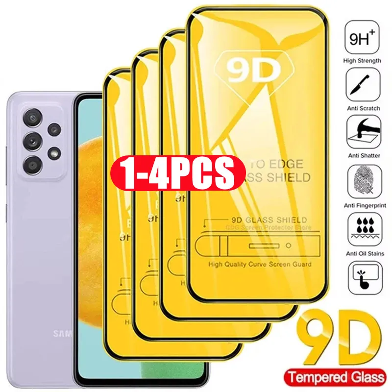 

1-4Pcs 9D Screen Protectors for Samsung A53 A52 S A13 A32 A12 A50 A51 A72 A22 A71 A21S A70 A73 A54 M52 S10E S20FE Tempered Glass