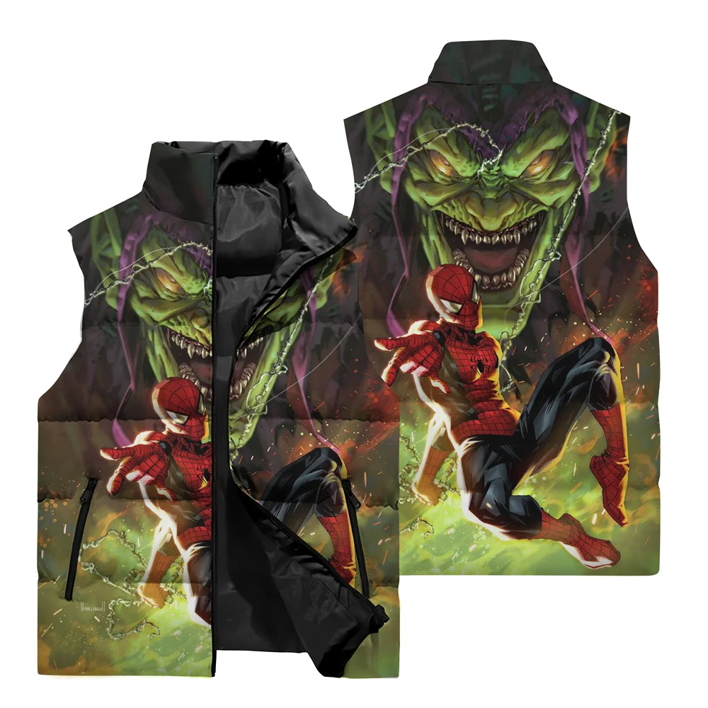 thumbnail image 4 of Chaleco de motociclista para exteriores para hombre, chaqueta cortavientos de moda de otoño para hombre, chaqueta con estampado 3D de superhéroe de Marvel Spider-Man, 4 of 5