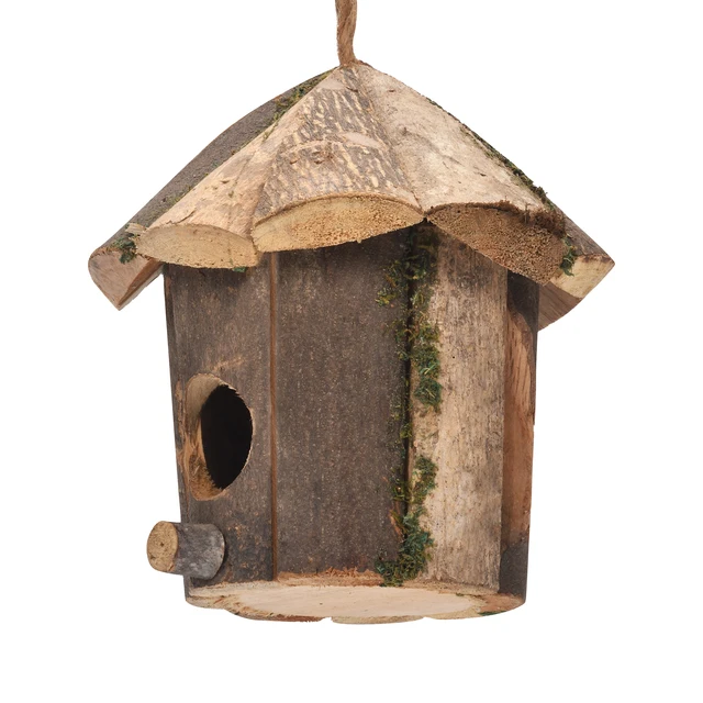 Nichoirs en bois à 6 trous, fournitures décoratives, cabane à oiseaux  naturelle, Cage à oiseaux suspendue pour Patio, pelouse, décoration  extérieure de la maison - AliExpress