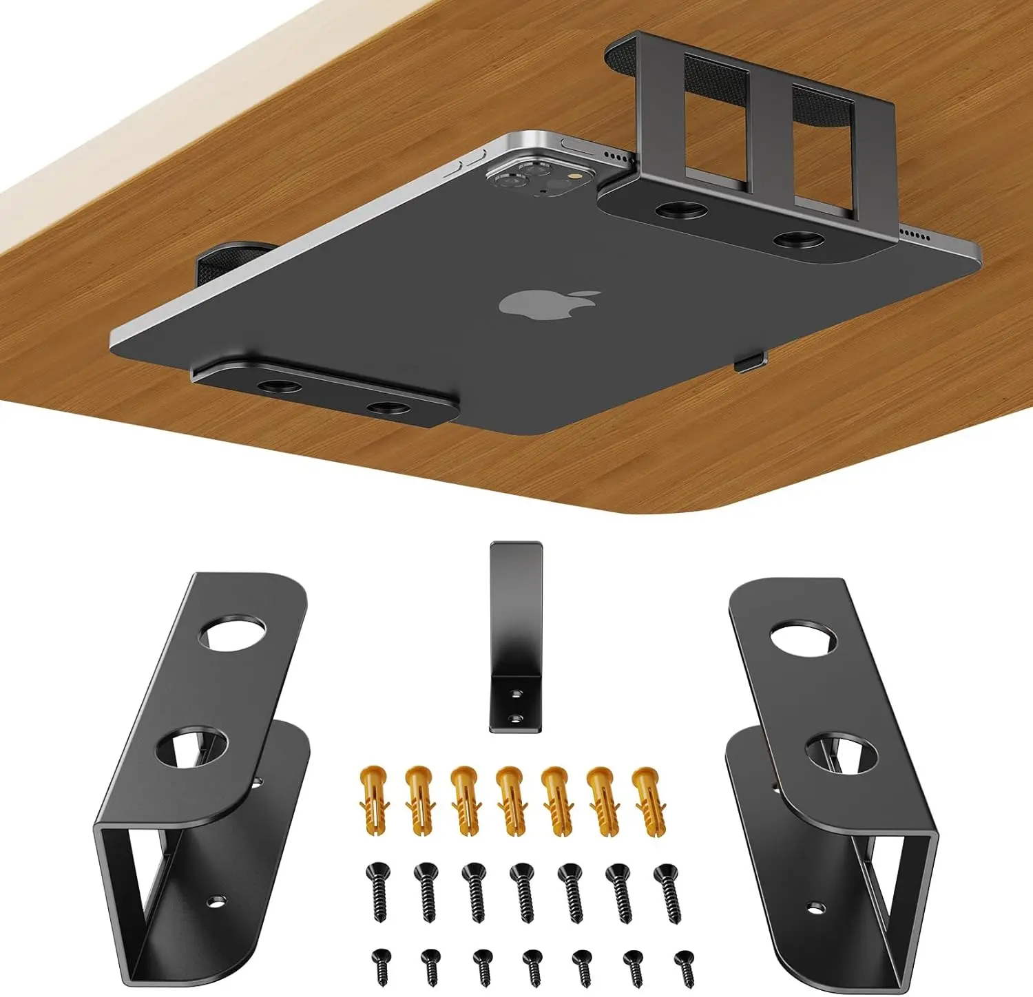 Under Desk Laptop Mount, Metal Under Desk Shelf Holder for thumbnail 2