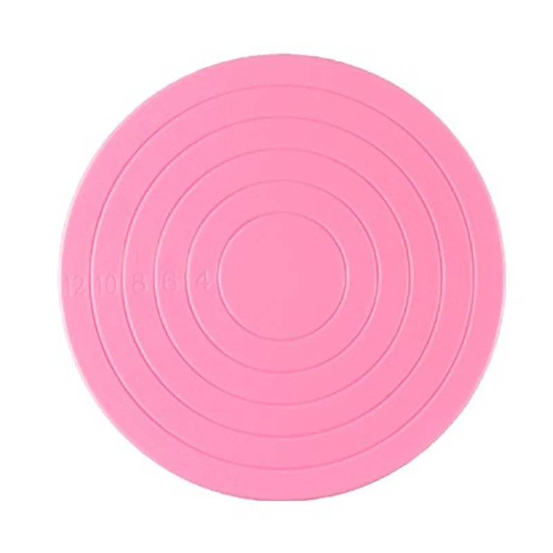 1PC 14cm DIY Cake Rotary Table Mini Plastic Fondant Cake Turntable Revolving Platform Round Cookie Stand Rotating Kitchen Tools