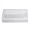 Solar Soaking Bathtub Acid Resisting Enamel Steel Right Hand Outlet Slip-Resistant White 5ftoren Outlet Slip-Resistant White 5ft 2