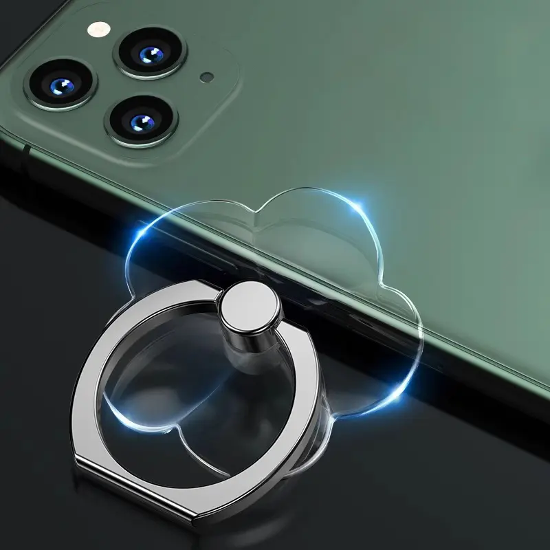 360° Degree Rotation Finger Ring Transparent Cell Phone Ring Holder StandClear Finger Grip Kickstand Compatible iPhones Case - Image 9