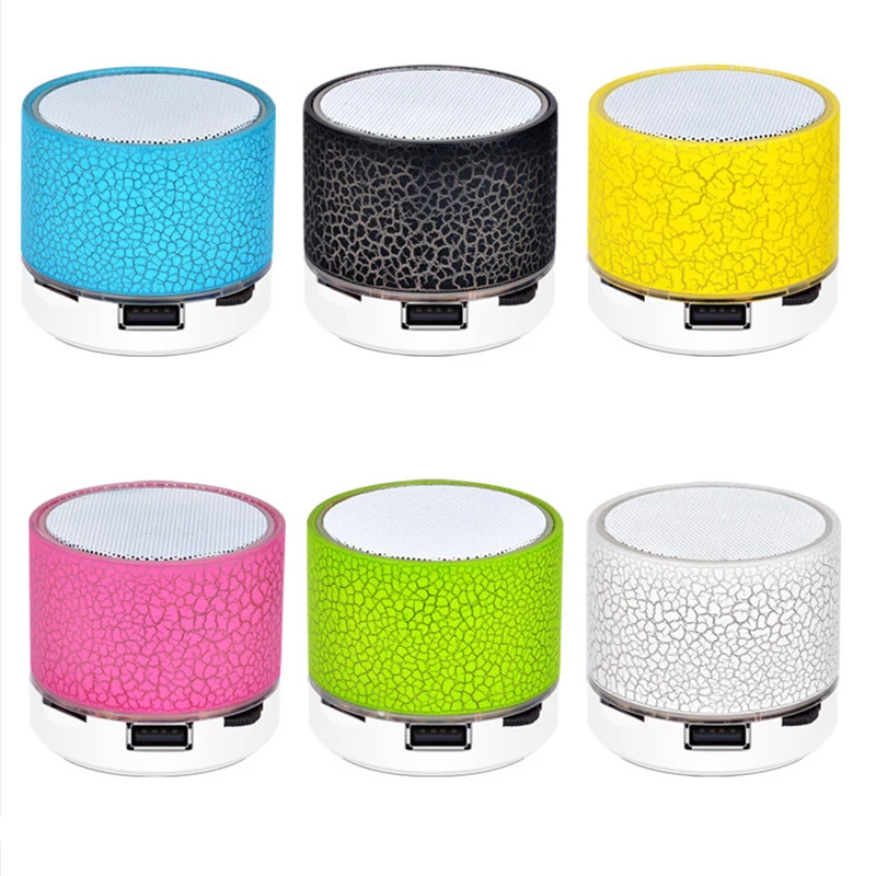 Wirless Bluetooth Speaker LED Light Crack Mini Protable Speaker Outdoor Sound Box for Mobile Phone best portable speakers