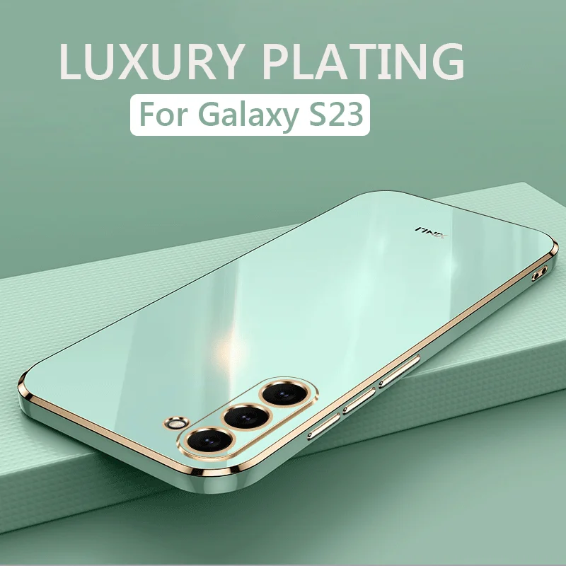 Funda de teléfono chapada de lujo para samsung galaxy s23 plus_voghion.com