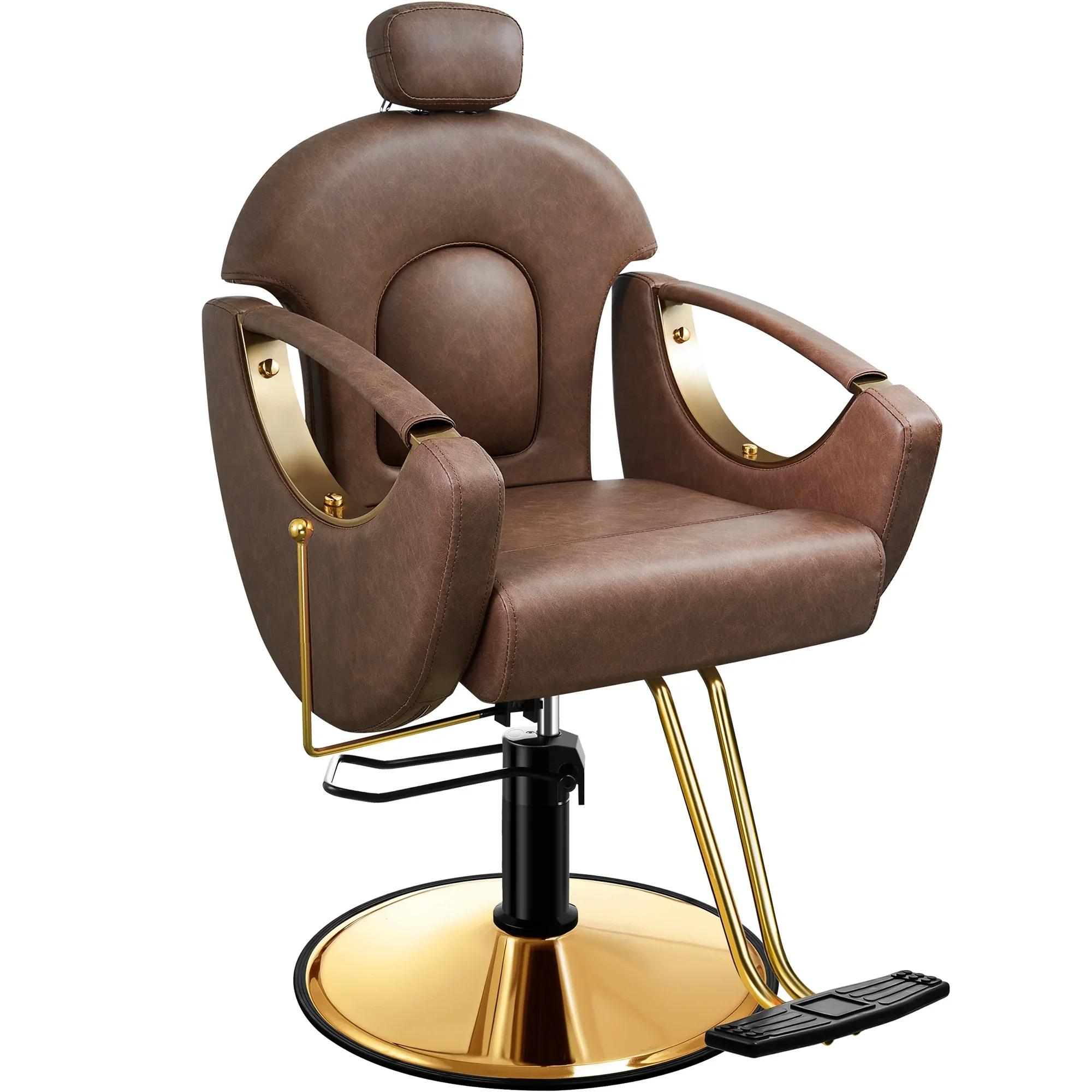 Barber Chair Reclining Hair Salon ChairAll-Purpose Salon Chair Hair Stylist 360 Degrees Rolling Swivel Taurete Silla Furniture