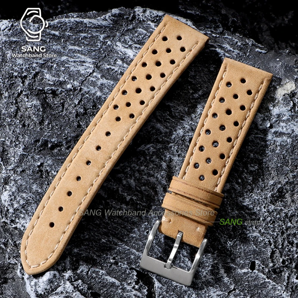 Vintage Calfskin Leather Watch Strap - Breathable Sport Bracelet Accessories
