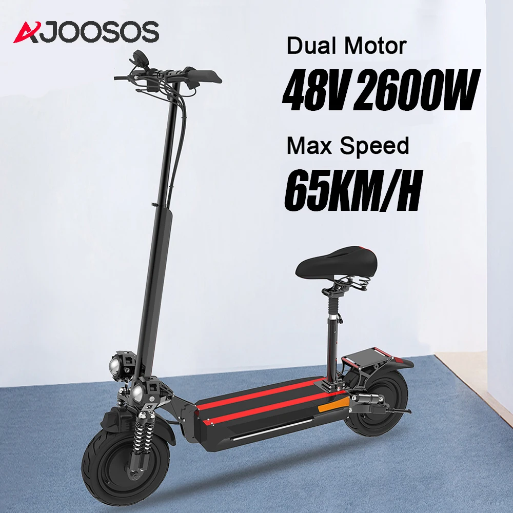 2600W Powerful Electric Scooter 65km/h 48V 20AH Strong Battery with Seat Electric Skate Scooters for Adults Long Range