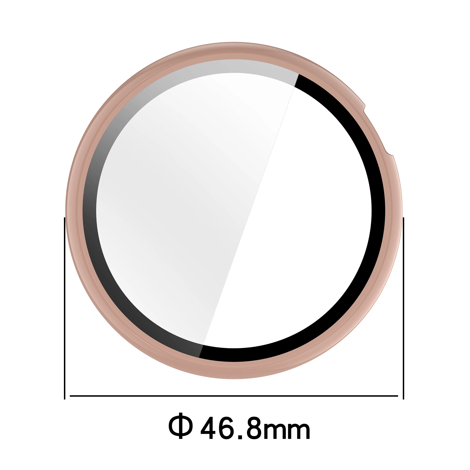Premium Tempered Glass Protective Case for Honor Watch Fit - 44mm Screen Protector and Bumper Frame