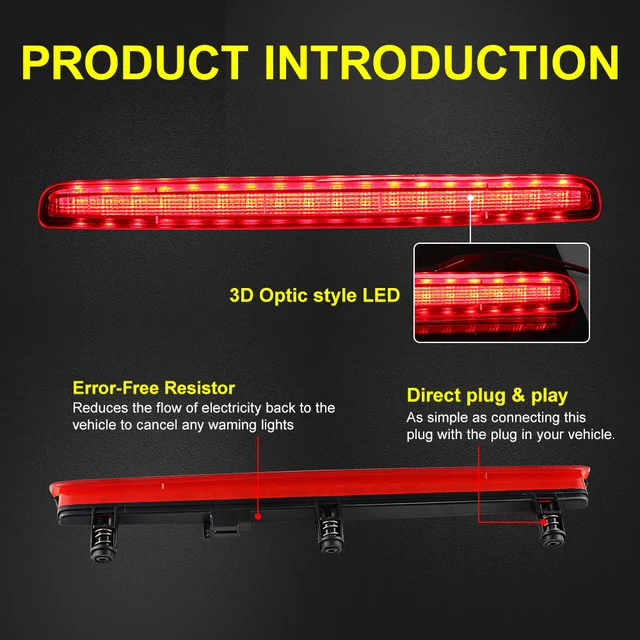 Terza Luce Freno Per T5 Transporter 2003-2015 | 12V, Lente Fumé, Codice 7E0945097A - Foto 9