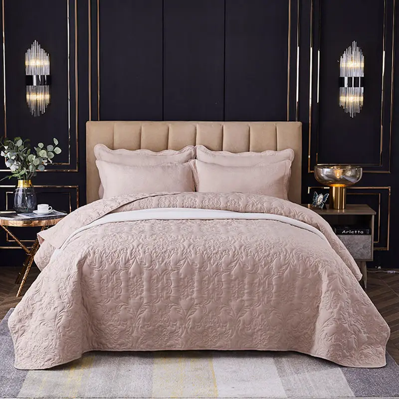 Solid Color 3D Printing Cotton Polyester Bedspreads Quilted Bed Covers Horse Bedspread Pillowcase For Bed size/
