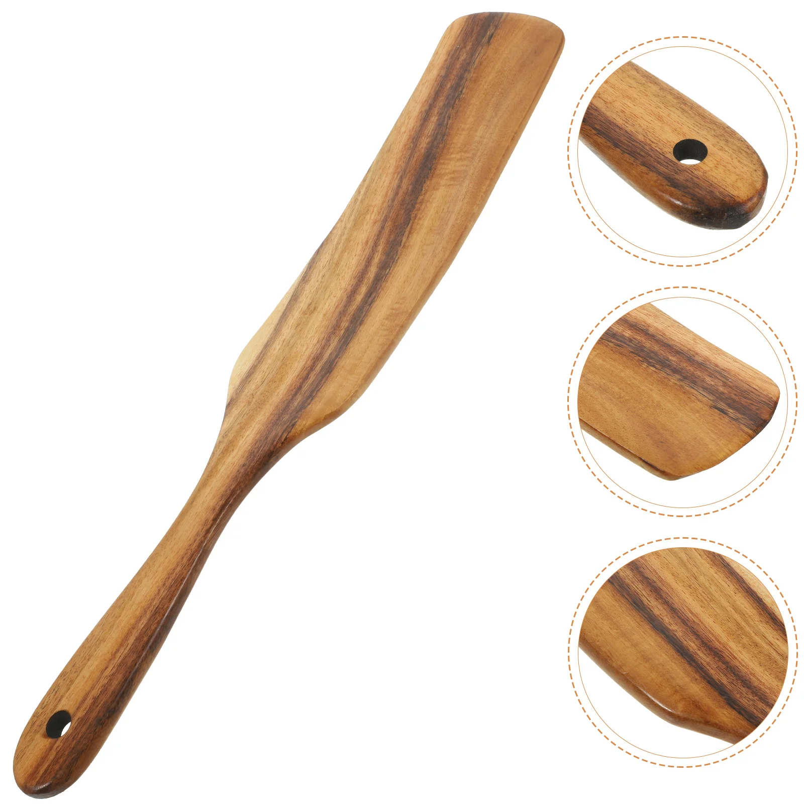 

Wooden Spurtle Wooden Spatula Sourdough Pizza Server Long Silverware Sets Wooden Turner Non-Stick Cooking Utensils Salad Mixing