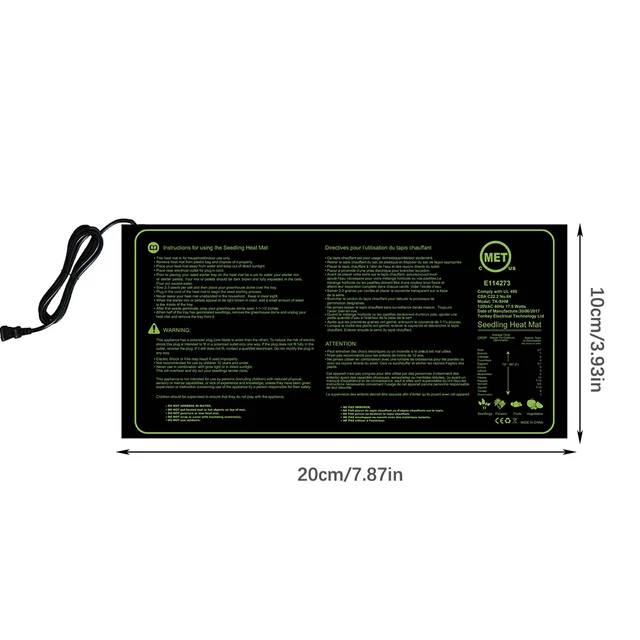 Palánta Melegítő Szőnyeg Növényi Vetőmag Csírázó Pad Hidroponikus Meleg Dugó Klónindító Párnák Erős Tapadást Digitális Termosztáttal - Image 6