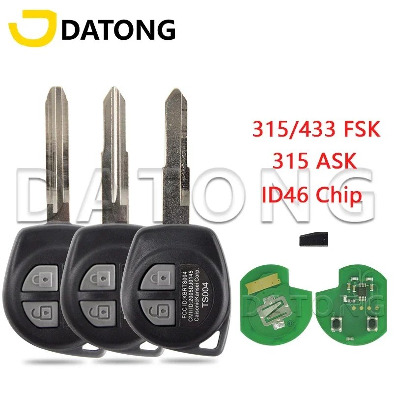 

Datong World Car K0ey Remote Control For Suzuki Swift Jimny SX4 Alto Vitara Ignis Splash 315/433MHz ID46 Chip Replacement Key