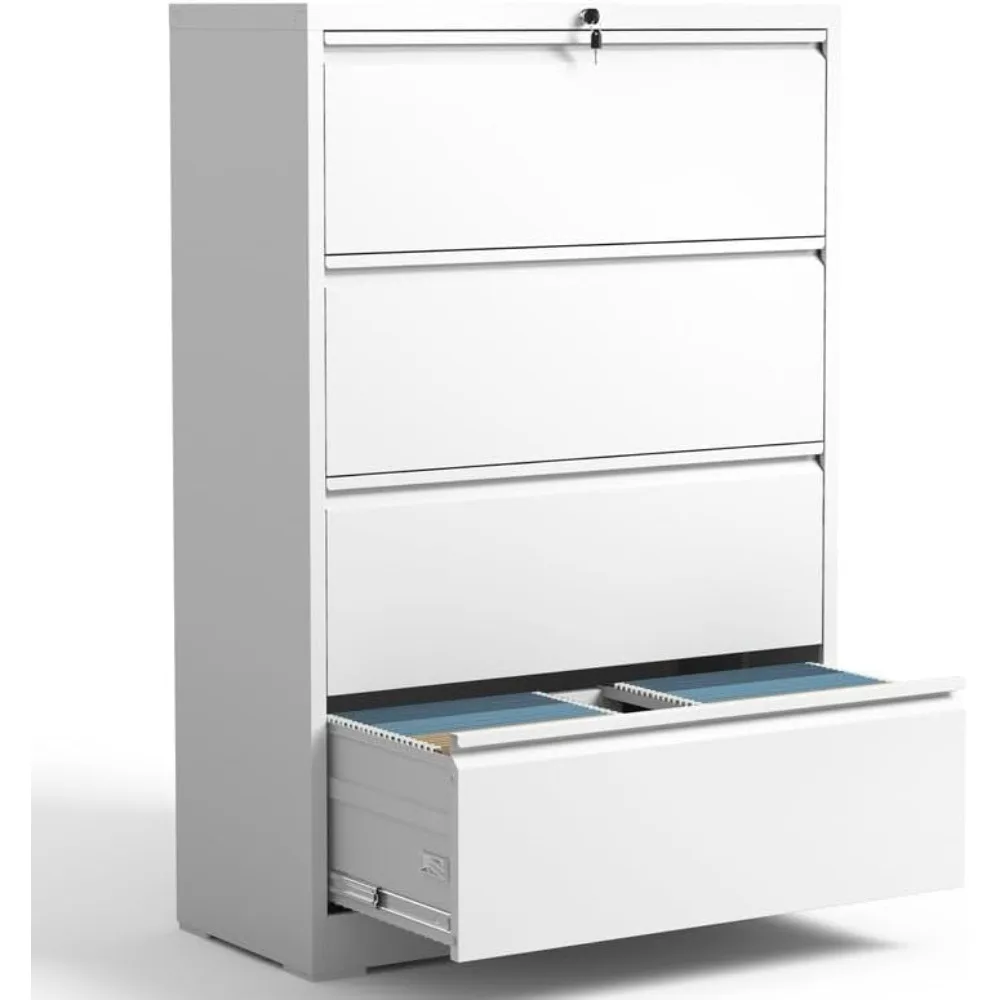 

Lateral File Cabinet with Lock, Metal File Cabinets for Home Office Legal/Letter A4 Size