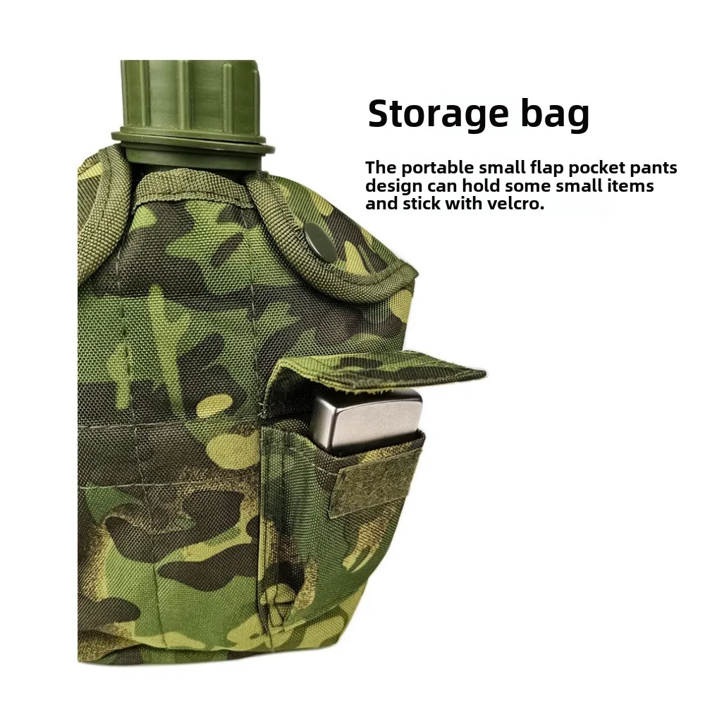 Outdoor Sports Bottles Military Canteen Bottle Camping Hiking Backpacking Survival Water Bottle Multifunctional Kettle 1 Set 1L