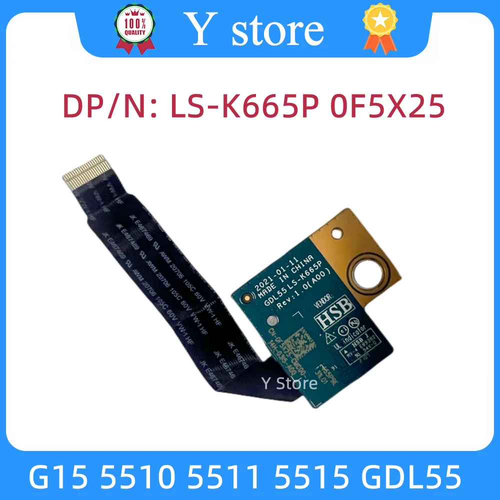 Loja Original para Dell G15 5510 5511 5515 Gdl55 Ls-k665p kb bl Conector Baord 0f5x25 F5x25 Transporte Rápido y