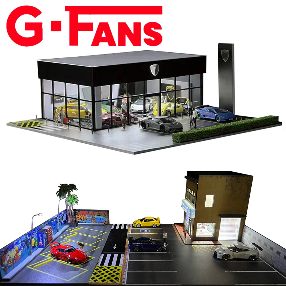 その他 1/64 mini car parking lot diorama DENEST Diorama 1:64 Scale Parking Car Parking Lot Model