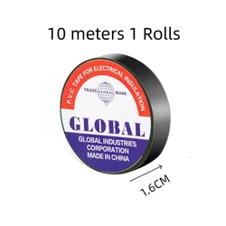 Black High - Temperature Resistant Electrical Tape - Durable and Soft Insulating Adhesive - 100M (Black)