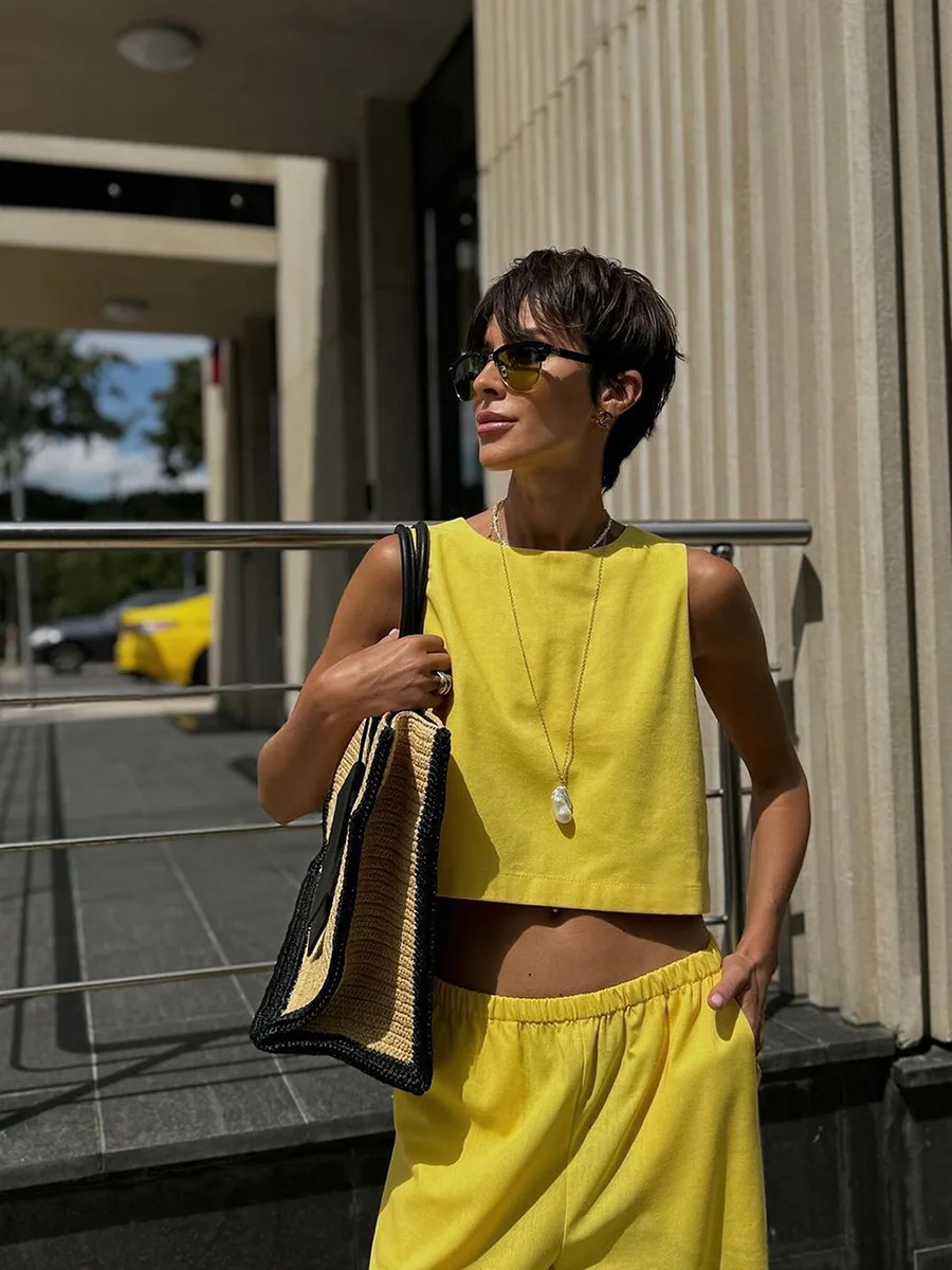 Fashion Female Maxi Skirt Sets High Waist Split Elegant Solid Streetwear Cropped Vest Top And Long Skirt Outfits Women's