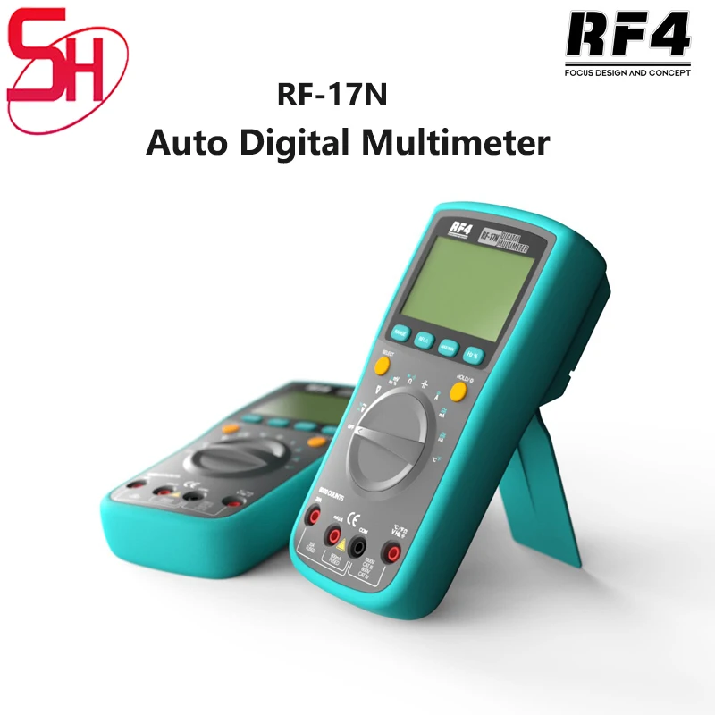 

RF4 RF-17N Multifunctional Multimeter Digital Automate Testing Temperature Transistor Tester Esr Clamp Meter Multimeter tools