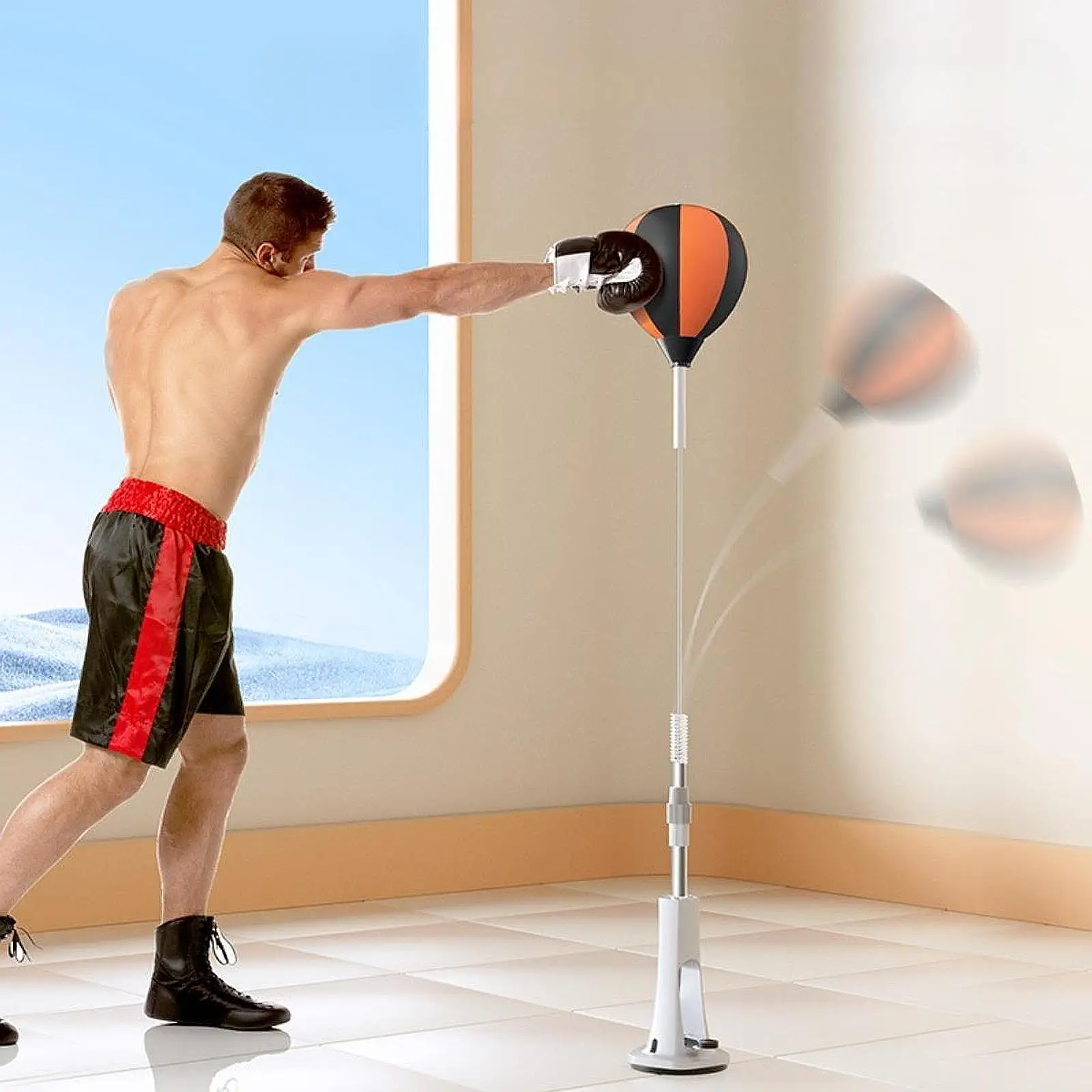 Boxing Reaction Ball Boxing Punching Bag Punching Bag with Stand for Equipment Fitness MMA Stress Relief & Fitness