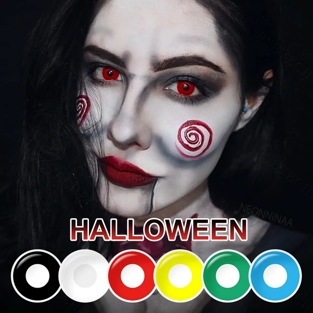 Halloween Cosplay Vampire Colored Contact Lenses Cosplay Anime Contacts  Yearly Masquerade Black Red Lens Pink Vampire Lenses - AliExpress