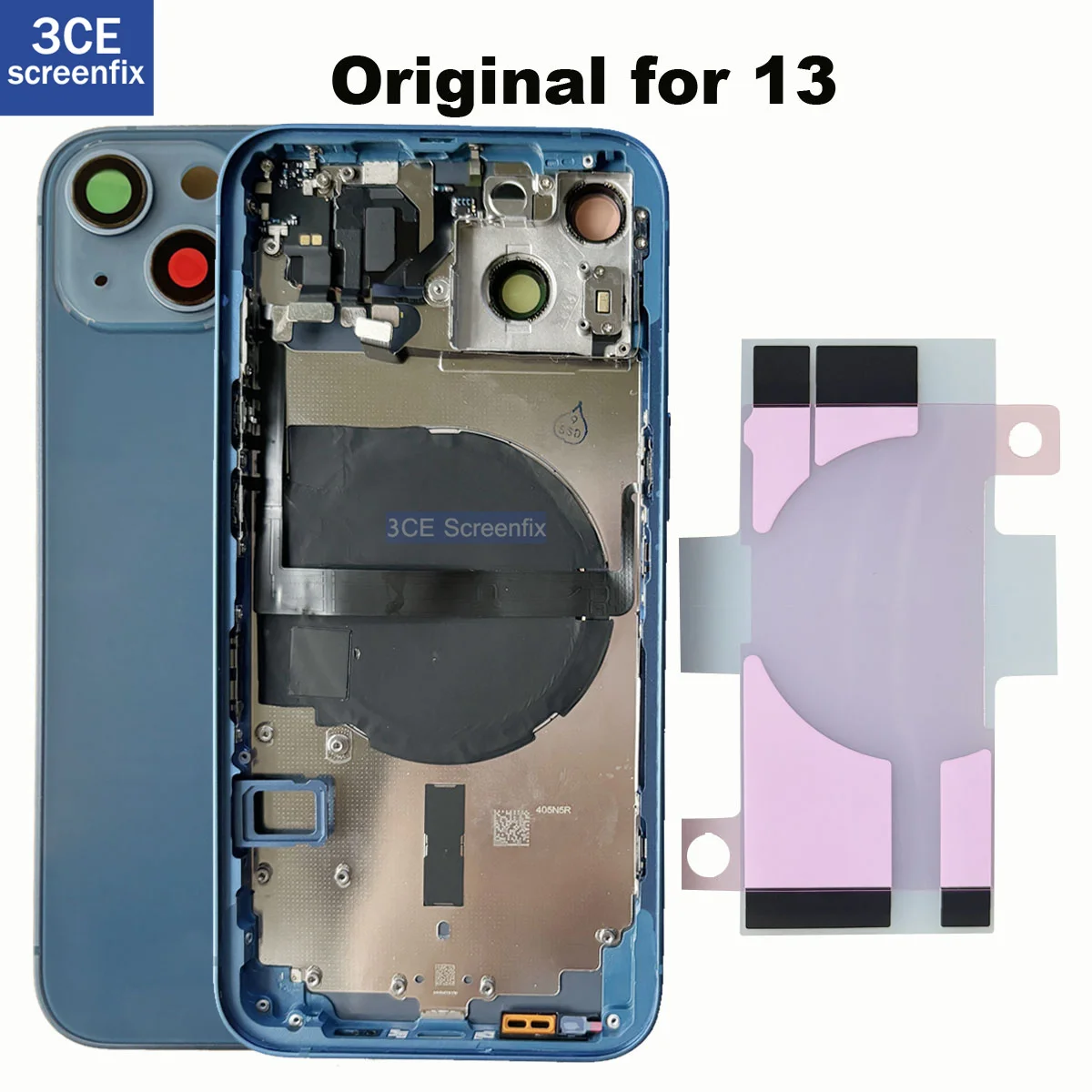 

Оригинальный полузакрытый стеклянный чехол для iPhone 13 Mini 13 с гибким кабелем мелкие детали