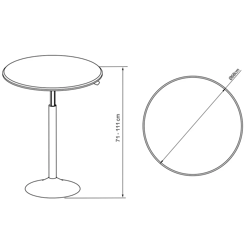 pneumatic classic office computer height adjustable coffee round white gas lifting table