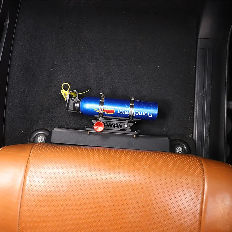

For Toyota Tundra 2007-2021 Aluminum Alloy Black Car seat Adjustable Fire Extinguisher Bracket Car Accessories