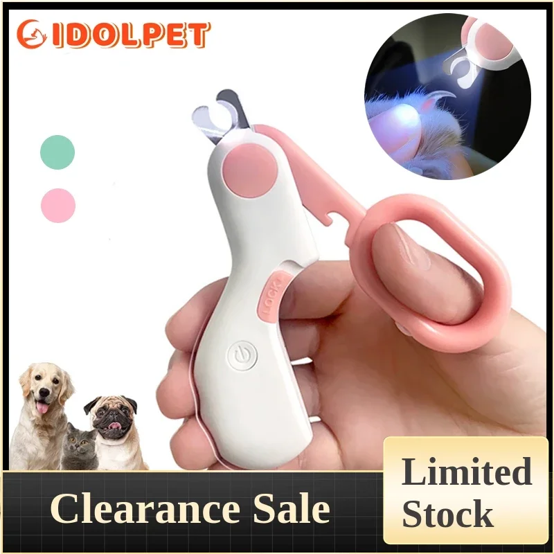 Professional Pet Nail Clipper with LED Light can illuminate the bleeding line Pet Claw Scissors Avoid Over Cutting for Dogs Cats