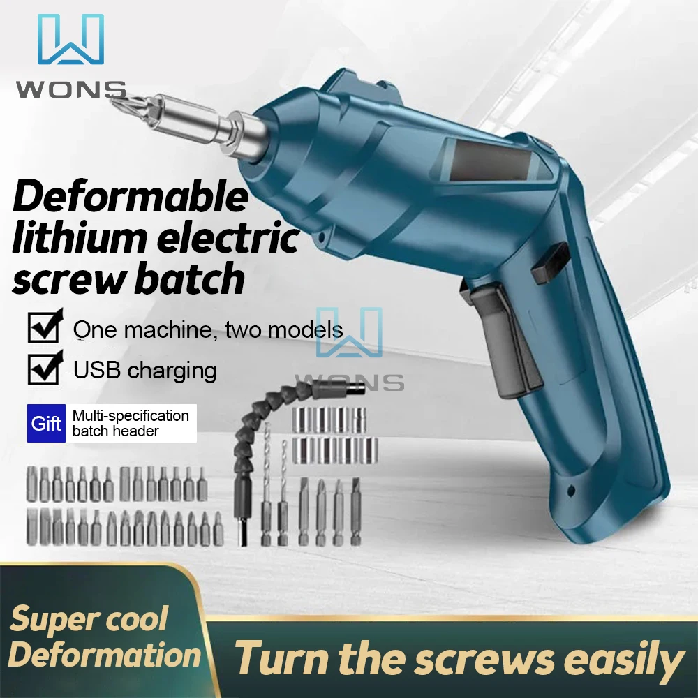 

2023 Portable 3.6V Dual Electric Screw Driver Position Handle Cordless Small Electric Screwdriver Kits Electric Drill with Light