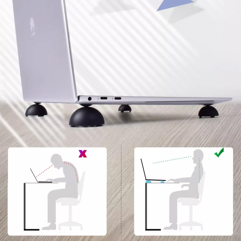 Compact and Portable Laptop Cooling Pad with Adjustable Stand and Heightening Bracket