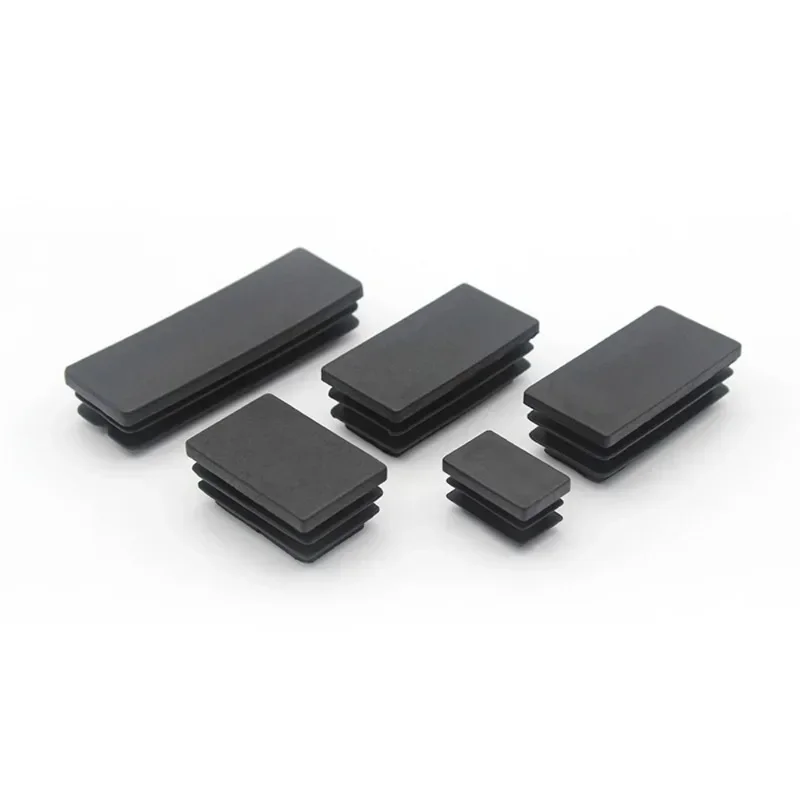 PE Plastic Square Tube Pipe Plug Rectangle Blanking End Caps Inserts Bung Table Chair Feet Pad Inserts For Steel Tube Pipe silicone rubber plugs pipe end cap rubber caps silicone rubber caps table foot pad