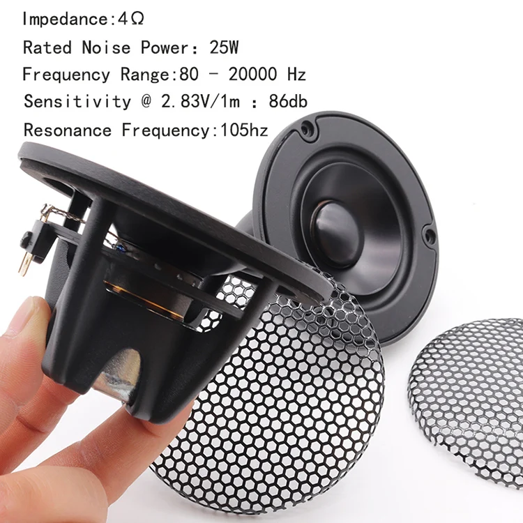 B-498 3 인치 전체 주파수 머리 굽기 스피커 HIFI 스피커 홈 DIY 스피커 자동차 미드레인지 스피커