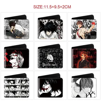 Portafoglio Anime Death Note con Stampa a Colori, Porta Carte Corto Unisex, Portamonete in Pelle, Regalo
