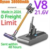 2024New for Dyson V8 21.6V 38000mAh Replacement Battery Absolute Cord-Free Vacuum Handheld Vacuum Cleaner Dyson V8 18650 Battery 1