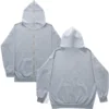 Blank Full Zipper Retro Couple Hip Hop Hoodies&Sweatshirt Loose Oversized Harajuk High Street Men's Women's Streetwear Coat 6