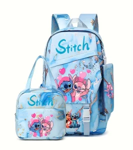 3PCS Stitch Dual - Strap Bag in Lightweight Fabric with Lovely Prints - Perfect for Daily Use & as a Graduation Present 1