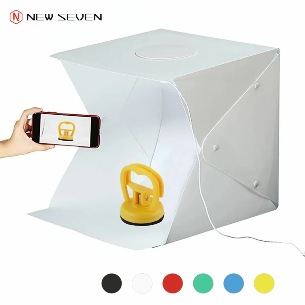 Desktop Studio 30cm 40cm Dual LED Light Bars Lightbox Softbox Product Model Photography Props with Background Cloth Foldable