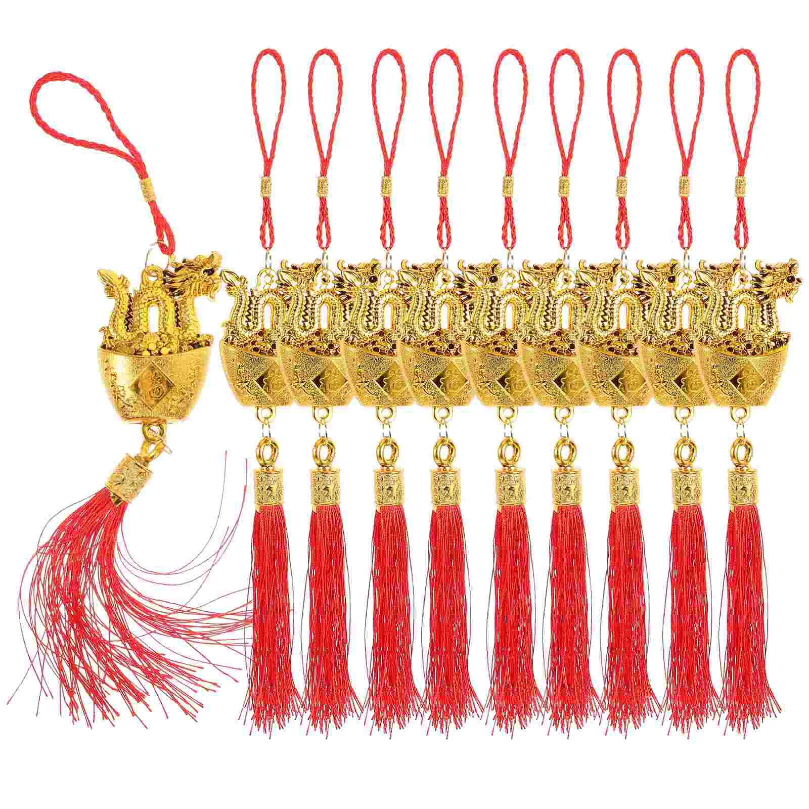 

Chinese Style Tassel Dragon Pendant Pendant for Car Hanging Pendant