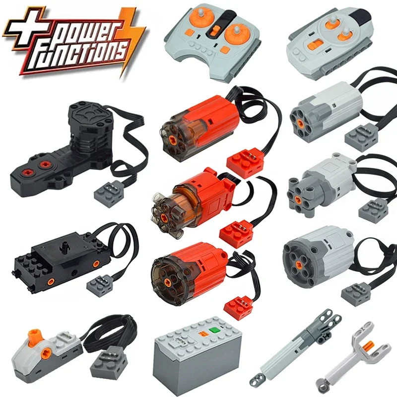 Kit De Motor Para Bloques De Construcción - 16 Piezas Técnicas, Con Control Remoto, Compatible Con MOC